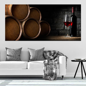 Vintage Wine Barrels Wall Art Canvas Print-Stunning Canvas Prints