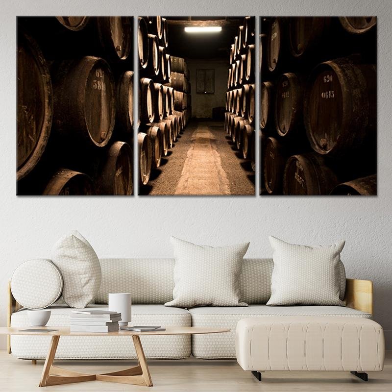 Wine Glass Oz Multi Panel Canvas Wall Art I by Stunning Canvas Prints