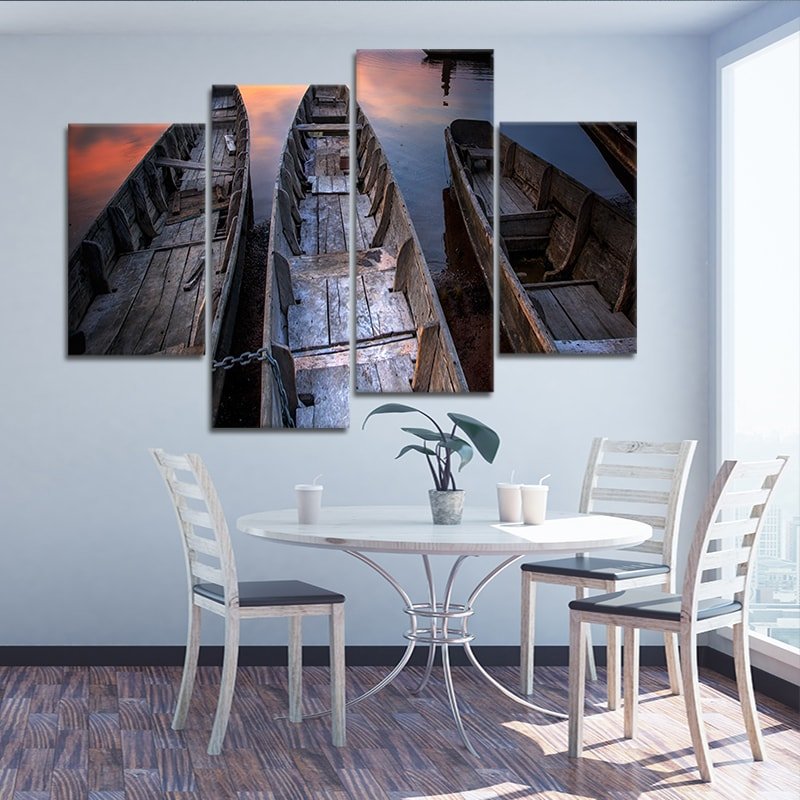 Wooden Fishing Boats Canvas Prints Cheap