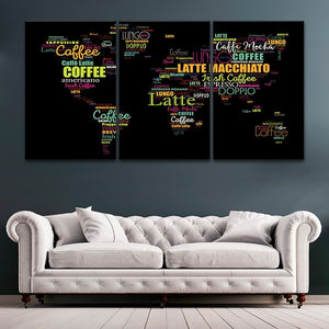 Coffee World Map Wall Art Canvas Print-Stunning Canvas Prints