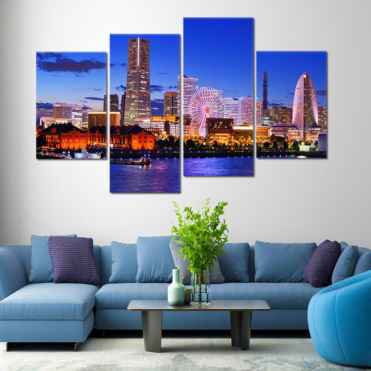 Yokohama Skyline Wall Art Canvas-Stunning Canvas Prints