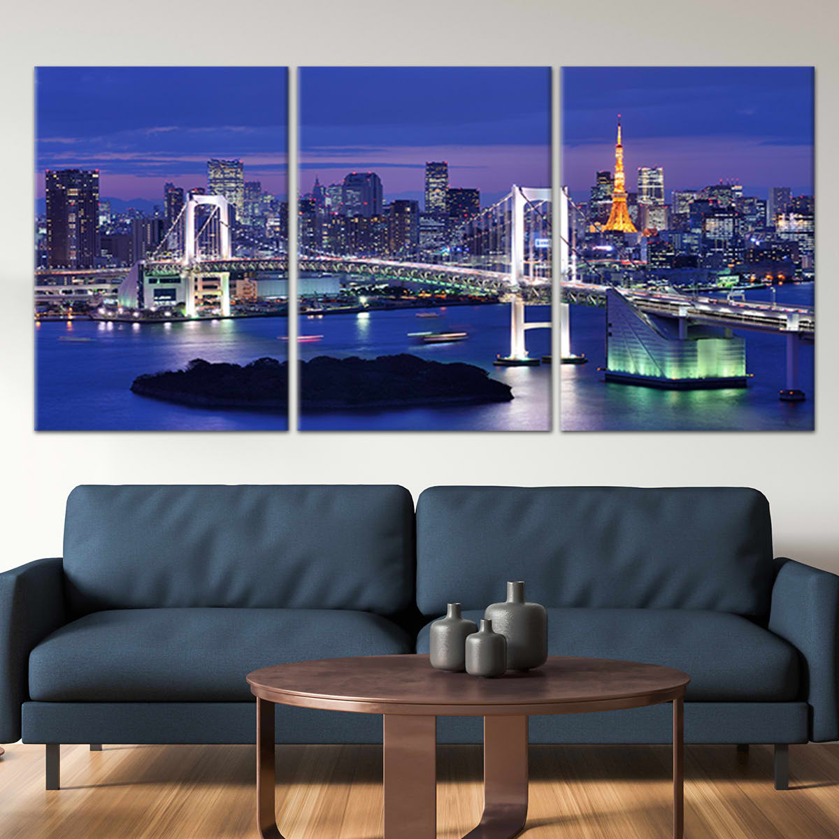 Yokohama Skyline at Dusk Wall Art Canvas-Stunning Canvas Prints