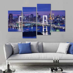 Yokohama Skyline at Dusk Wall Art Canvas-Stunning Canvas Prints