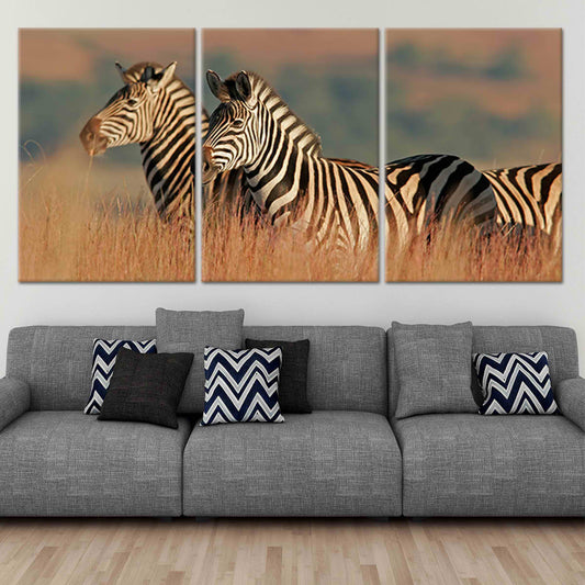 Wild African Zebras Wall Art Canvas-Stunning Canvas Prints