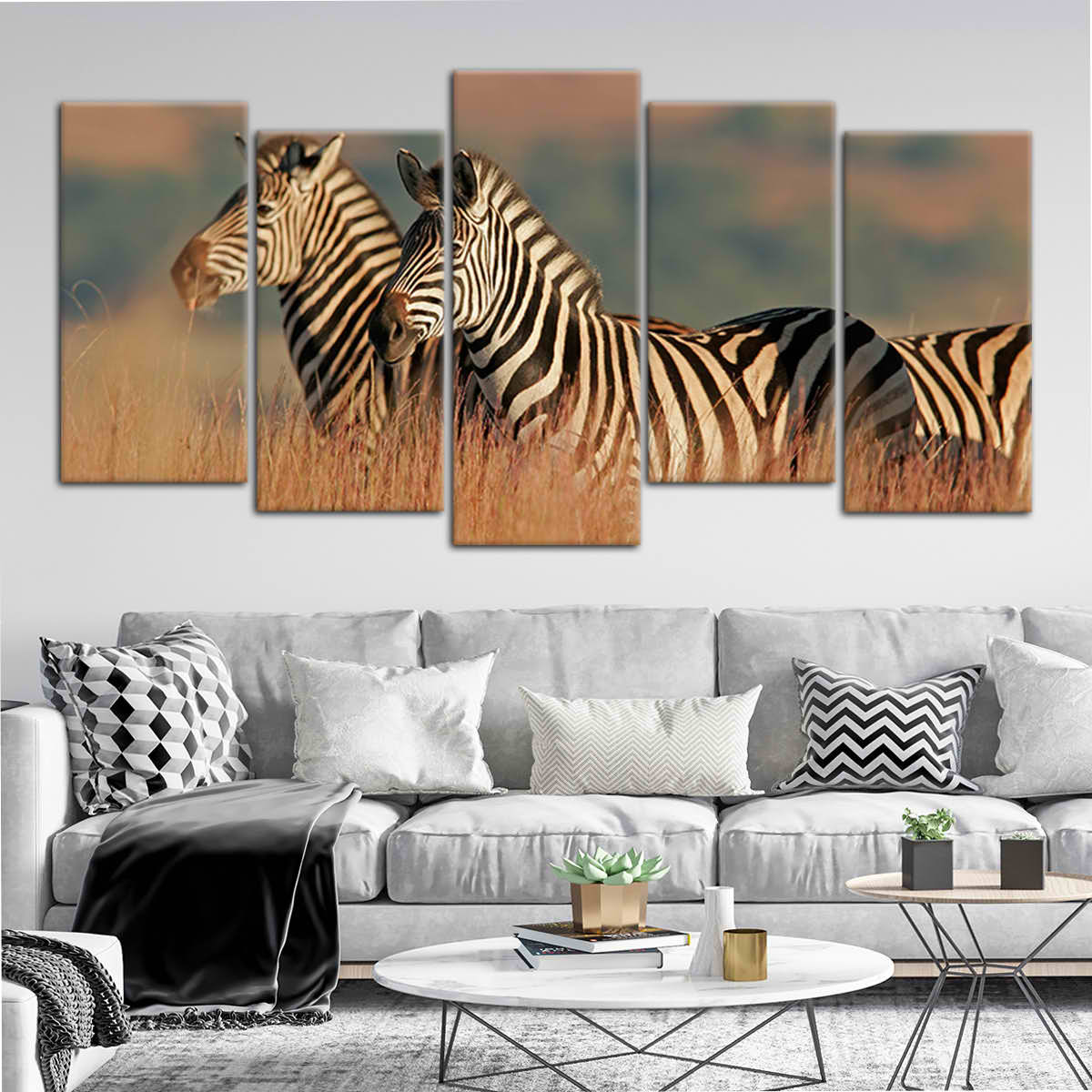 Wild African Zebras Wall Art Canvas-Stunning Canvas Prints