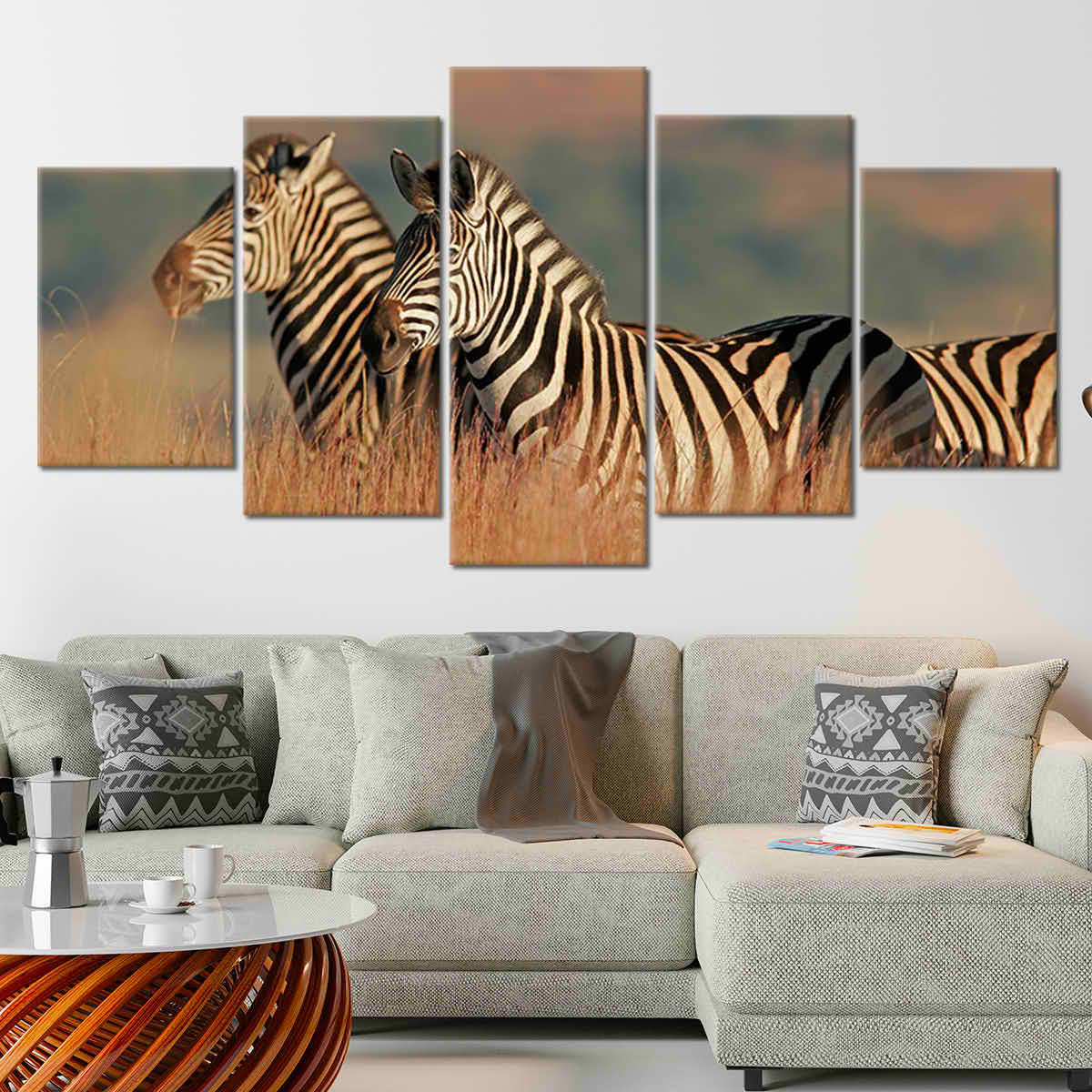 Wild African Zebras Wall Art Canvas-Stunning Canvas Prints